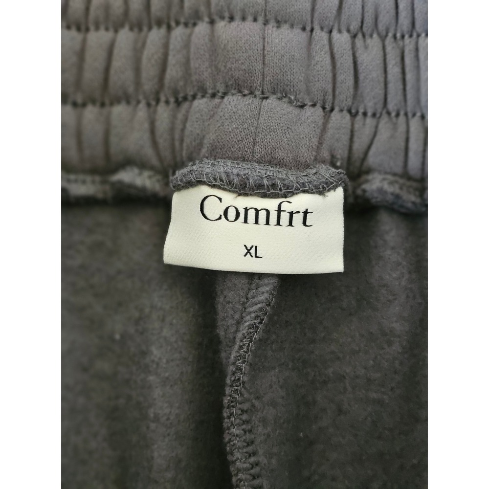 Comfrt Daily Fleece Sweatpants Grey High Waisted Joggers XL Oversized Loungewear - Picture 3 of 4